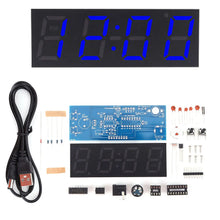 Colorful DIY Digital Clock Kit Display Date Week Temperature Alarm Soldering Project Learning Practice Solder Diy Electronic Kit