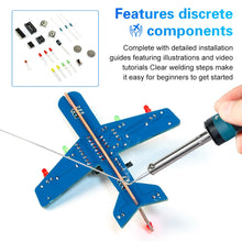 Electronic Small Airplane Flash 7 LED Flow Light Circuit Making Kit NE555+CD4017 DIY Welding Practice Parts Red/Green/Yellow