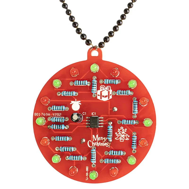 DIY LED Christmas Tree Decoration Kit NE555 Flashing Light Pendant PCB Circuit Welding Practice Kit LED Lamp Pendant Decorations