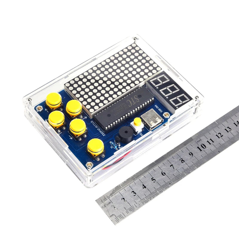 Pixel Game Machine DIY Kit 51 Single Chip Welding Training Assembly Mini Game Machine Snakes Racing Car Airplane